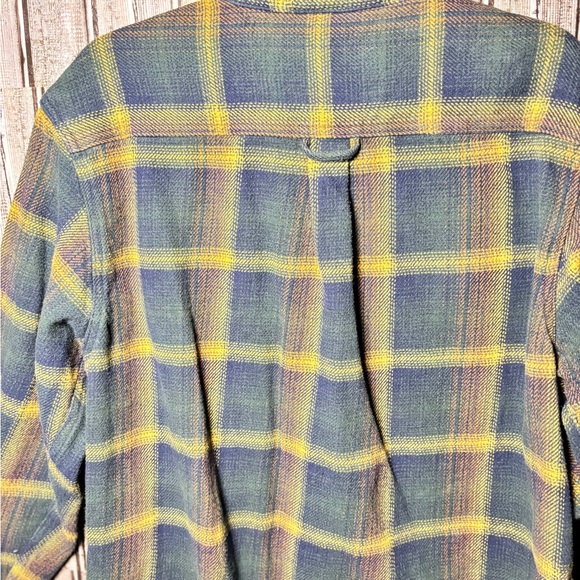 Orvis Plaid Shirt Jacket in Yellow and Blue - Picture 13 of 14